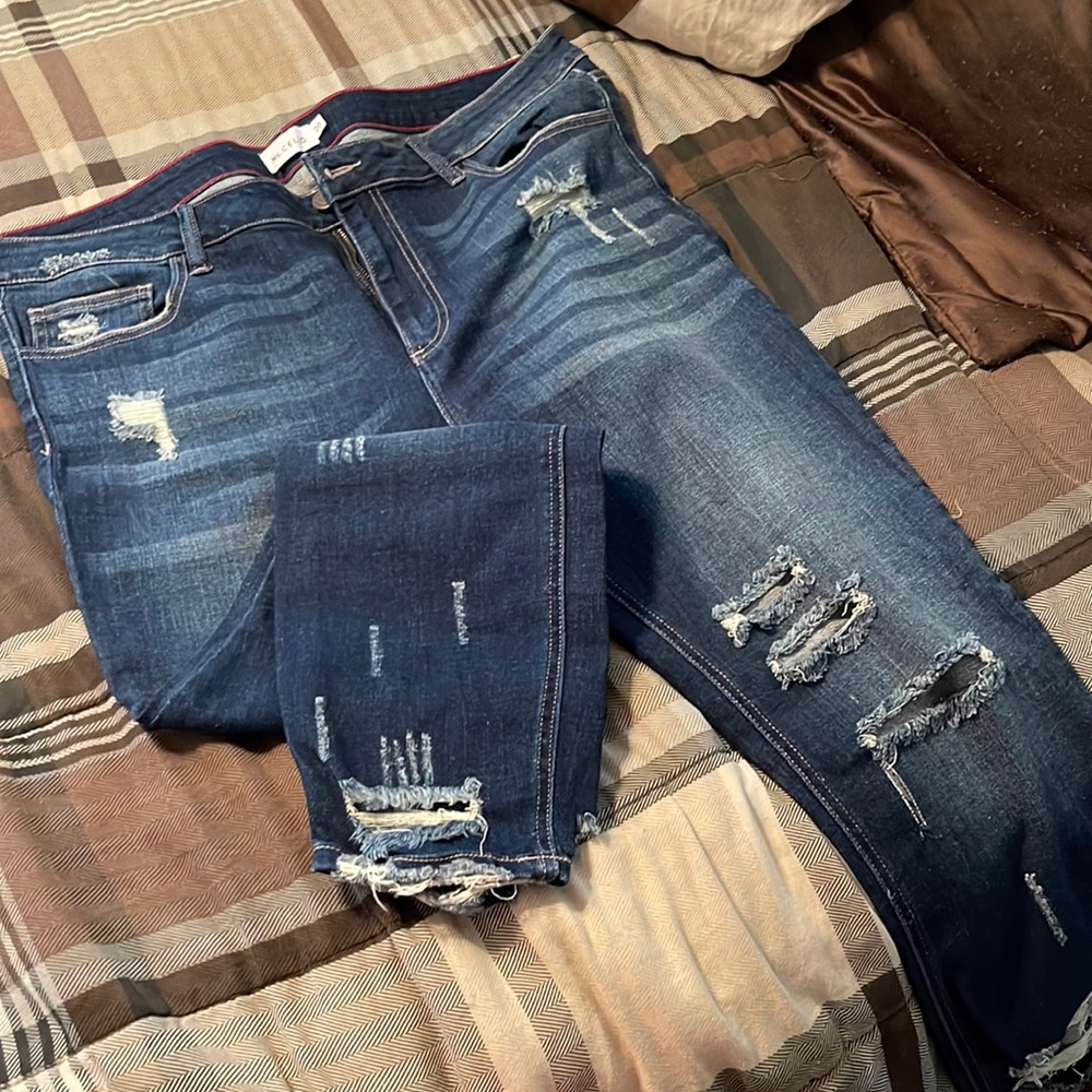 Chic soul destroyed skinny jeans